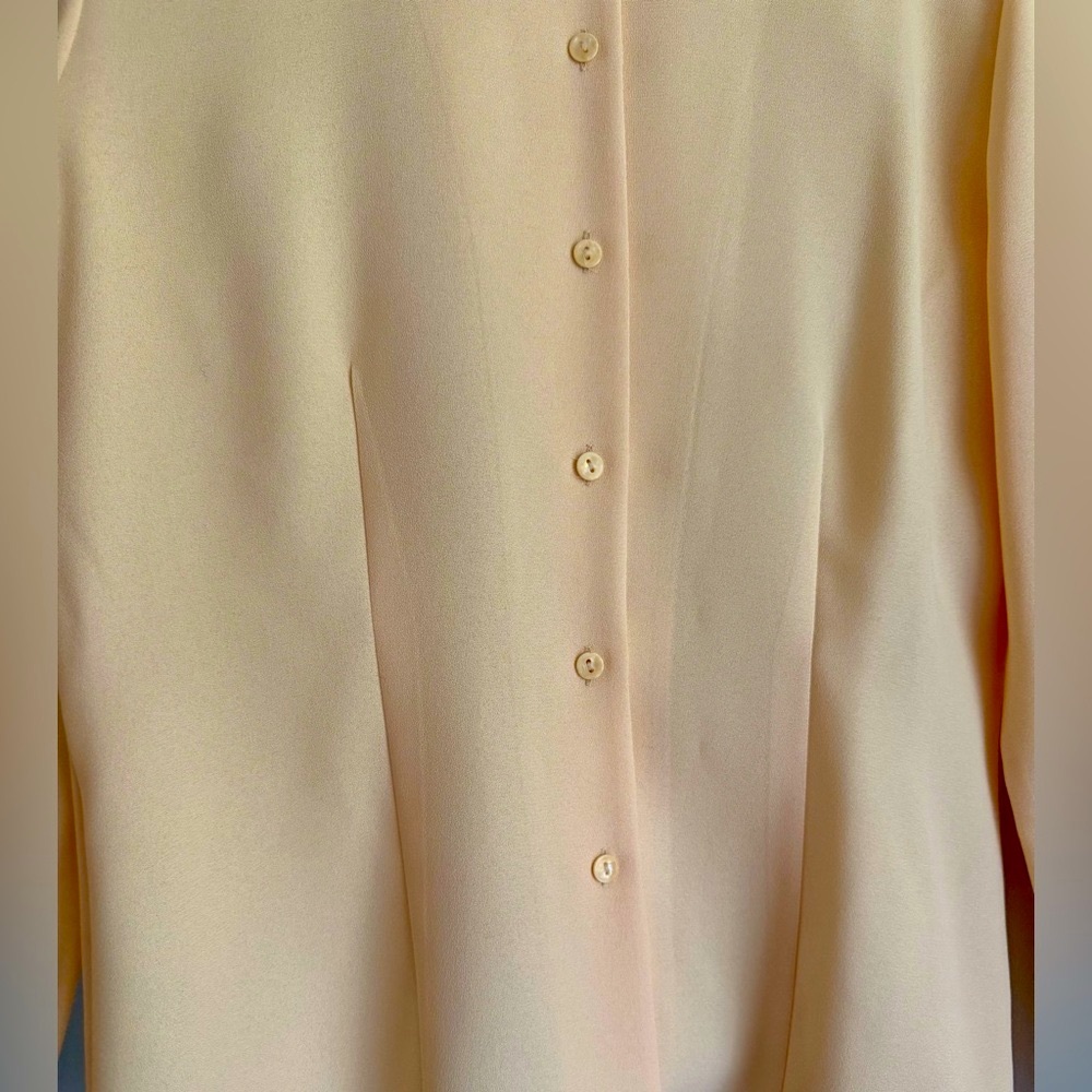 Vintage Pendleton Portland Oregon Solid yellow Button Down Blouse Size 8‎ - Picture 7 of 15